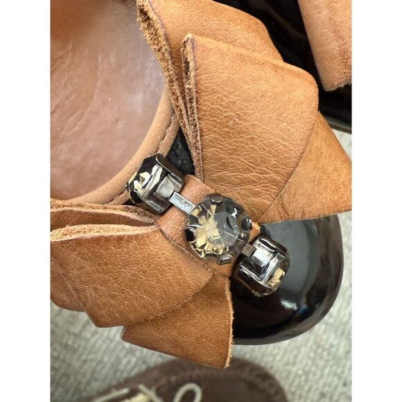 Nicole Fable patent/leather bow bling flat 6.5 - Picture 4 of 7